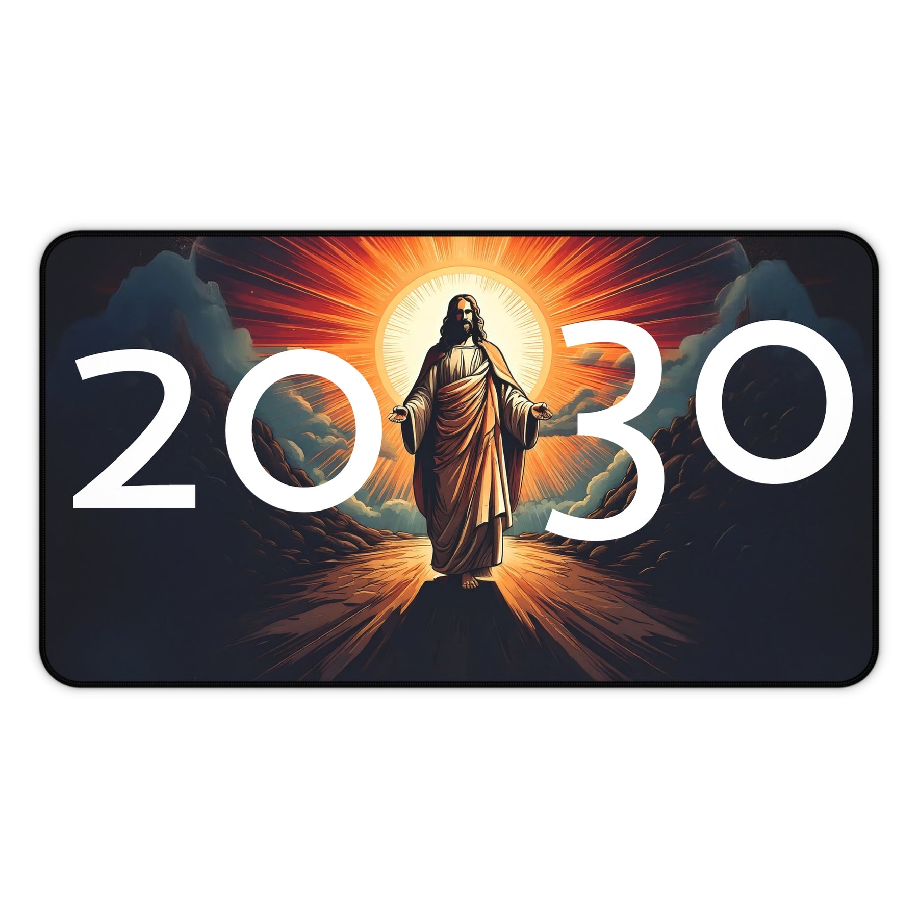 Inspirational Desk Mat with '2030' Design - Perfect for Home Office & Motivational Gift