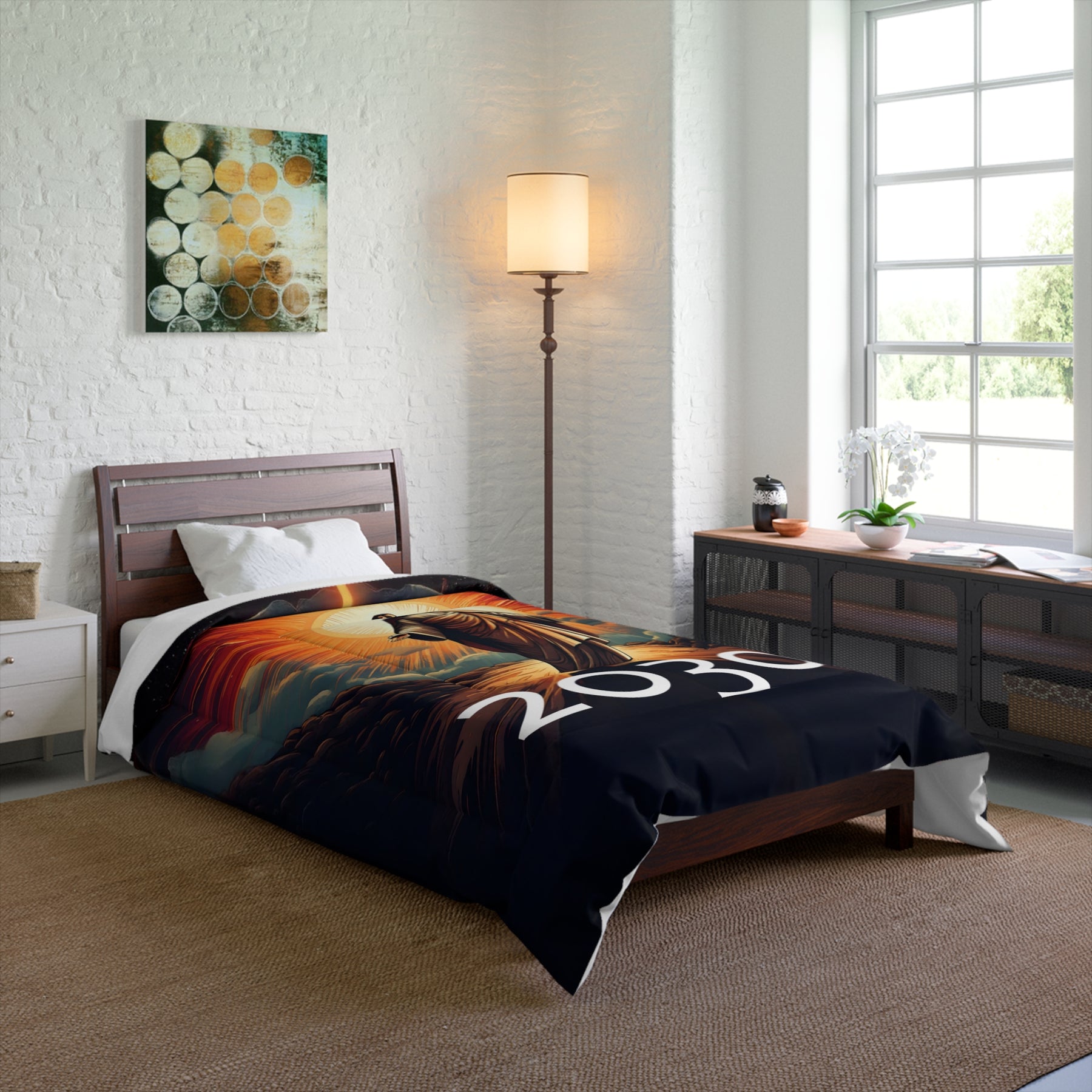 Spiritual Artwork Comforter - Modern Design, Inspirational Decor for Home