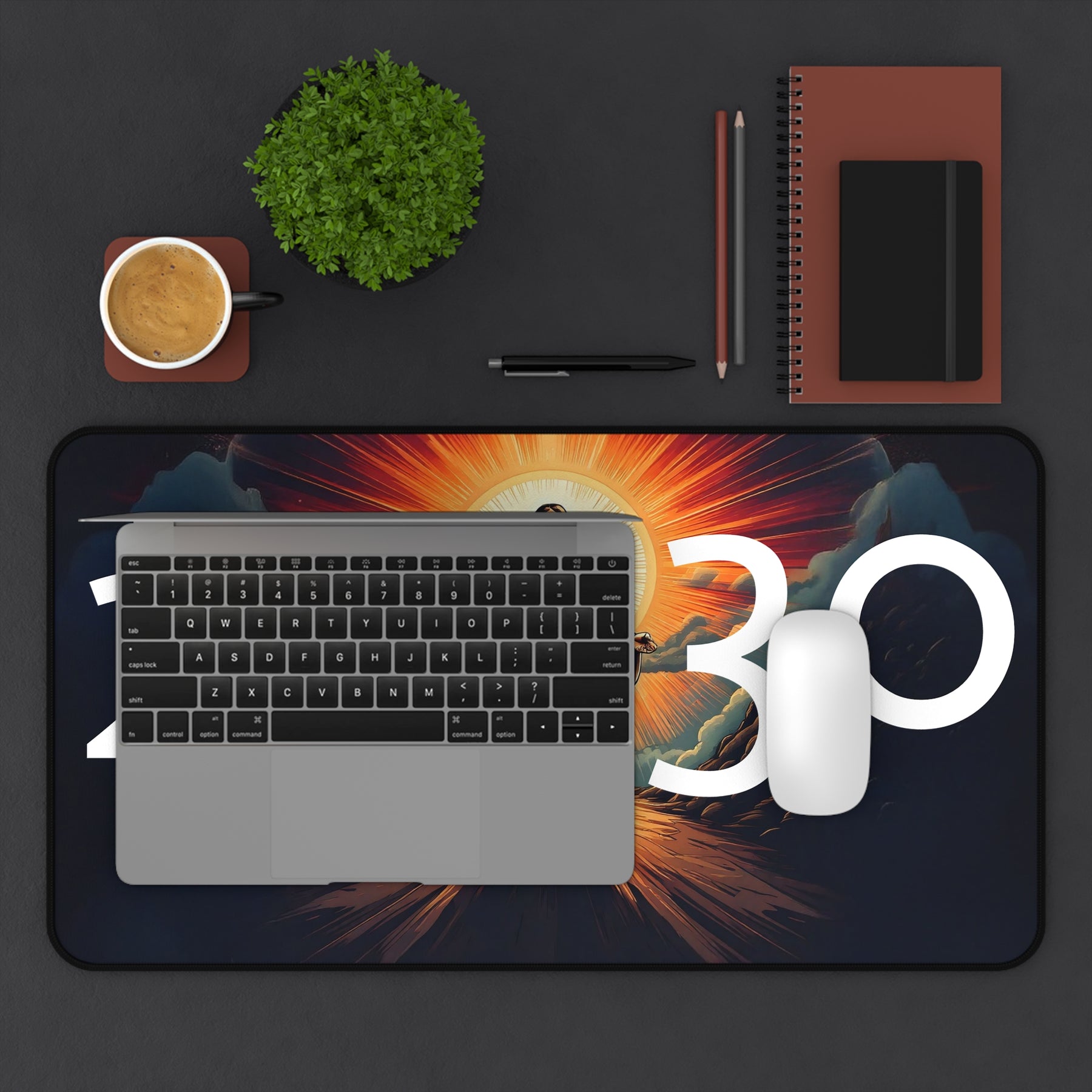 Inspirational Desk Mat with '2030' Design - Perfect for Home Office & Motivational Gift