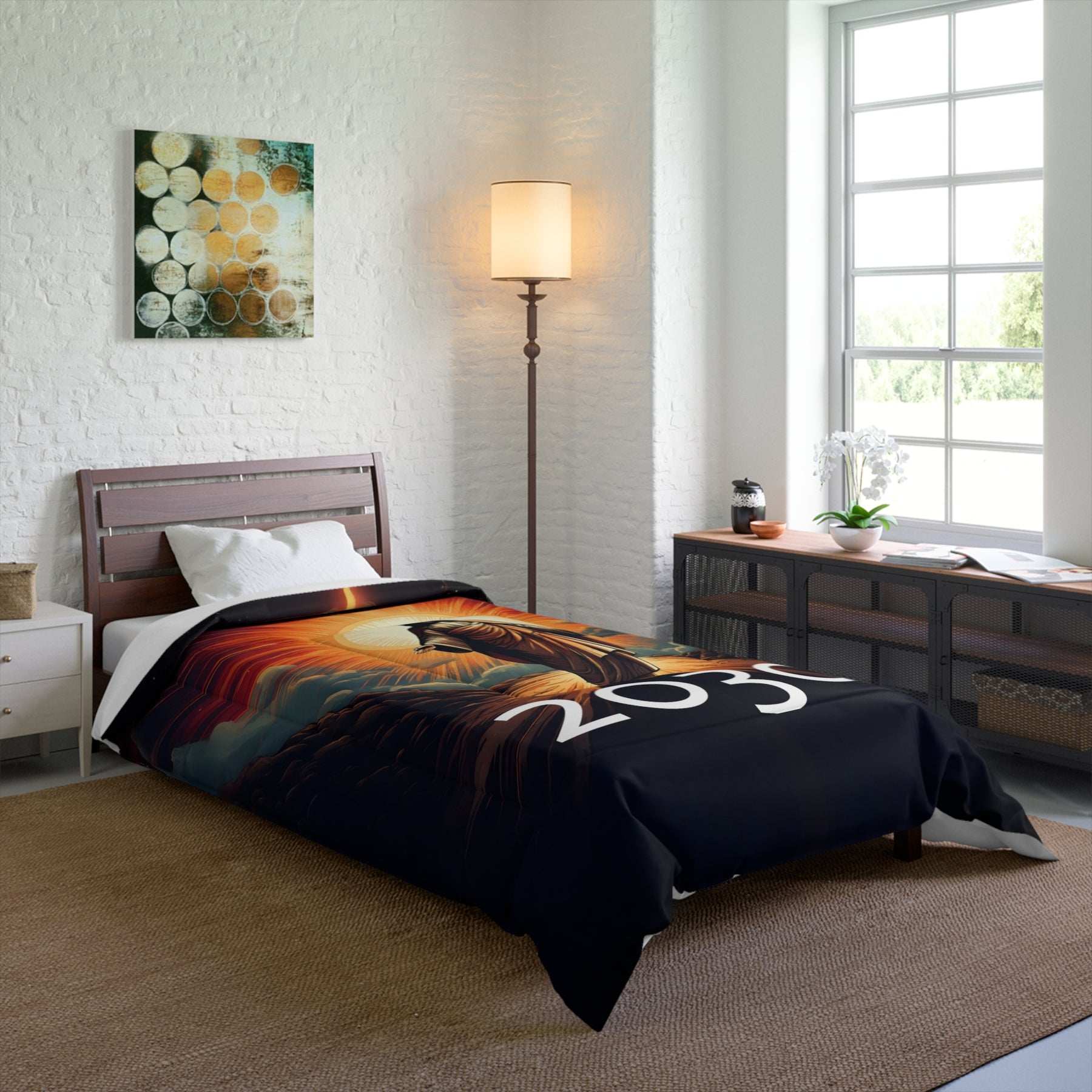 Spiritual Artwork Comforter - Modern Design, Inspirational Decor for Home