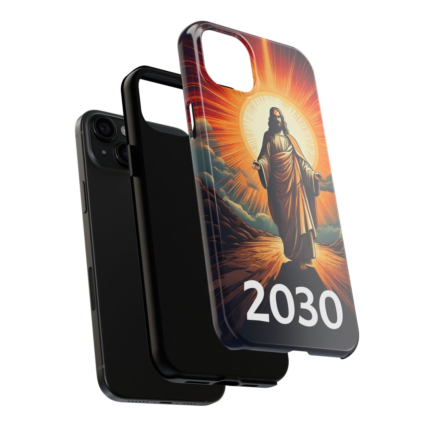 Inspirational Tough Phone Case with Jesus Design - 2030