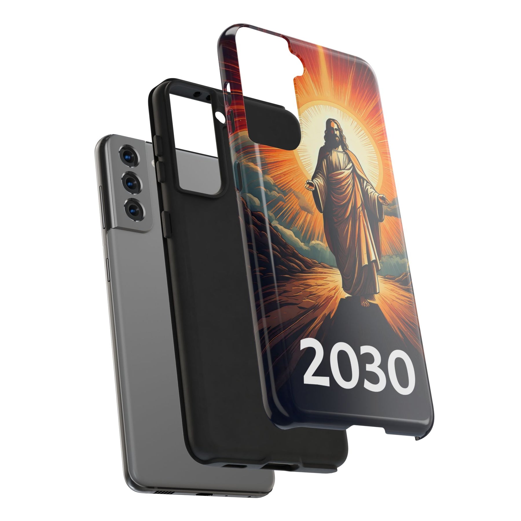 Inspirational Tough Phone Case with Jesus Design - 2030