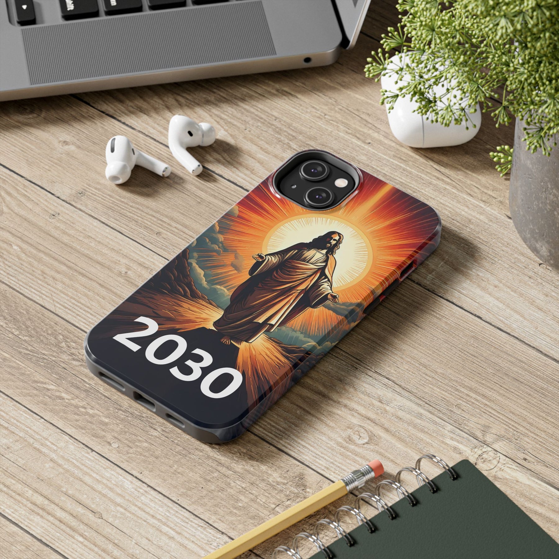 Inspirational Tough Phone Case with Jesus Design - 2030
