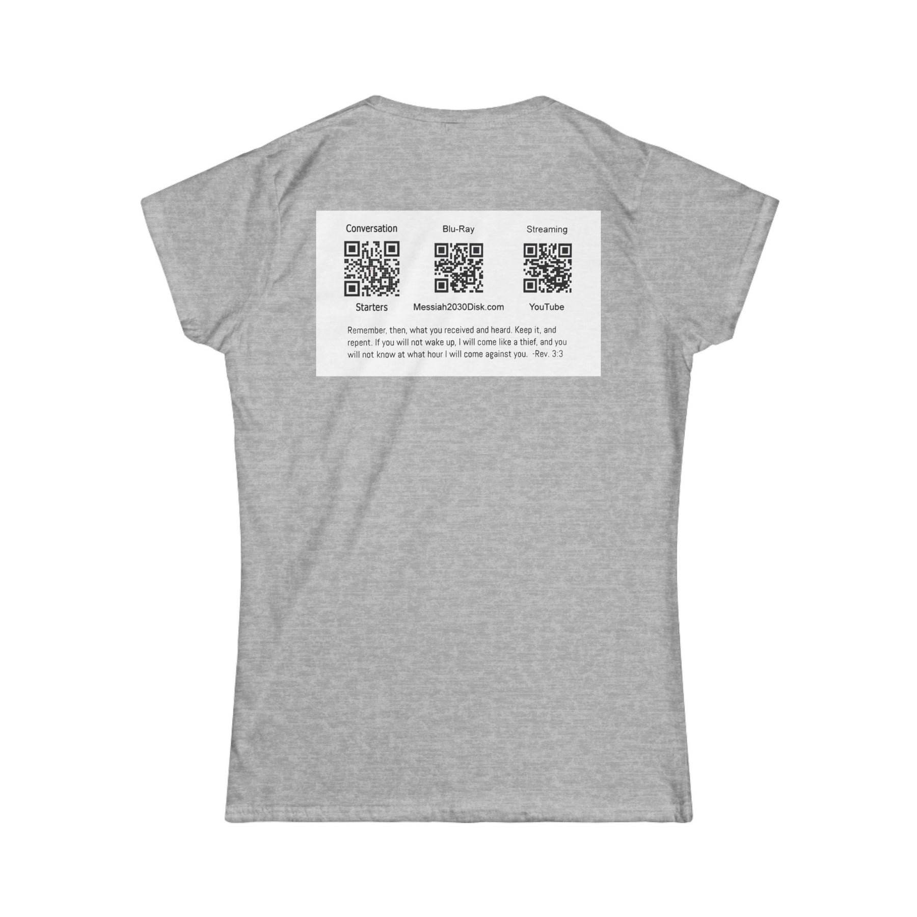 Messiah 2030 Women's Softstyle Tee - Prophetic Messianic Timeline Shirt