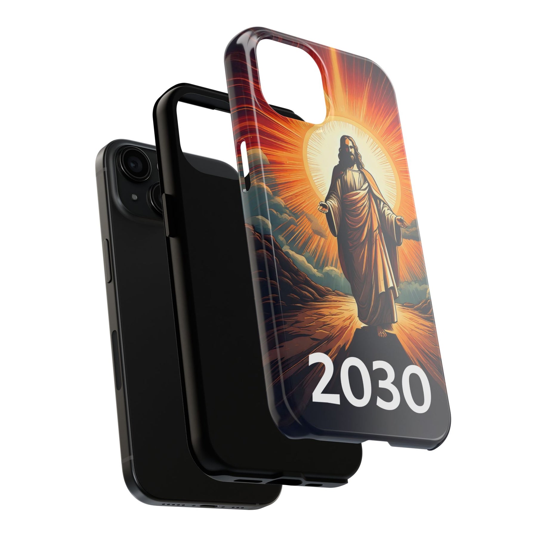 Inspirational Tough Phone Case with Jesus Design - 2030