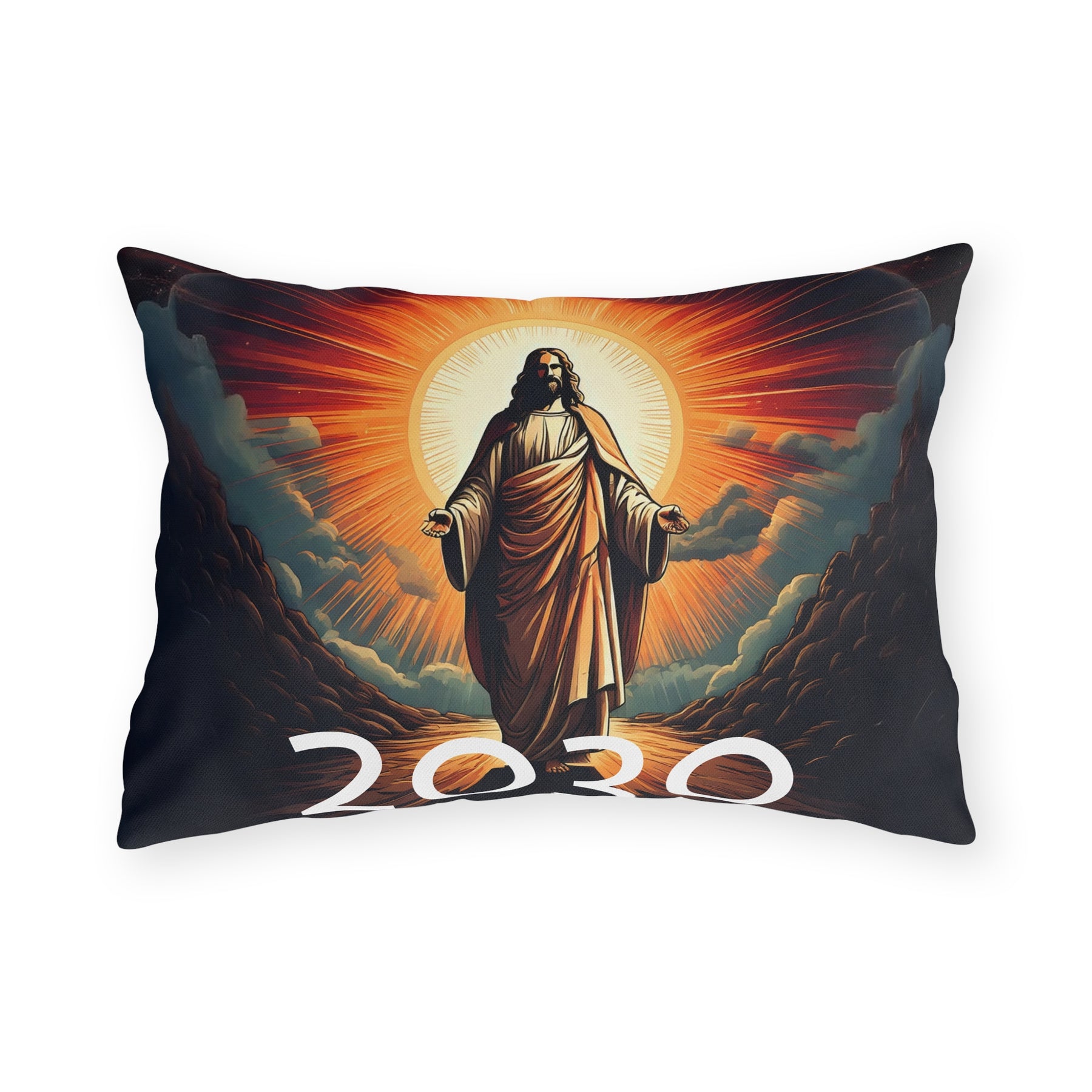 Inspirational Jesus Outdoor Pillow - 2030 Vision