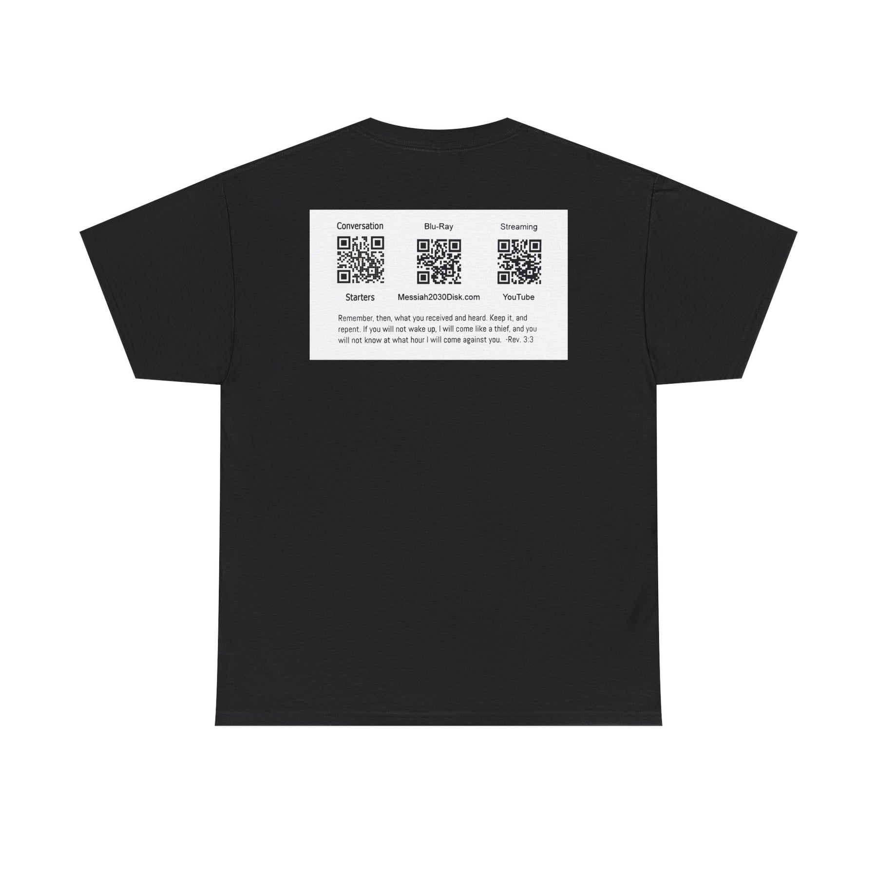 Unisex Heavy Cotton Tee - Christ 2030 Vintage Graphic Tee with QR Codes