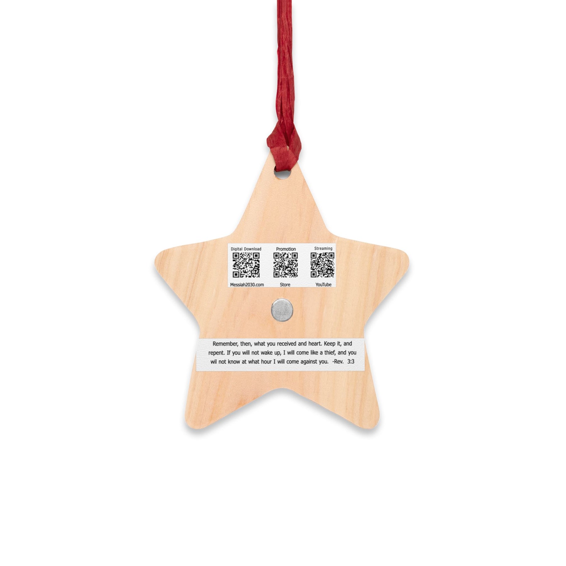 Religious Bell Wooden Ornament - Inspirational Decor for Holidays