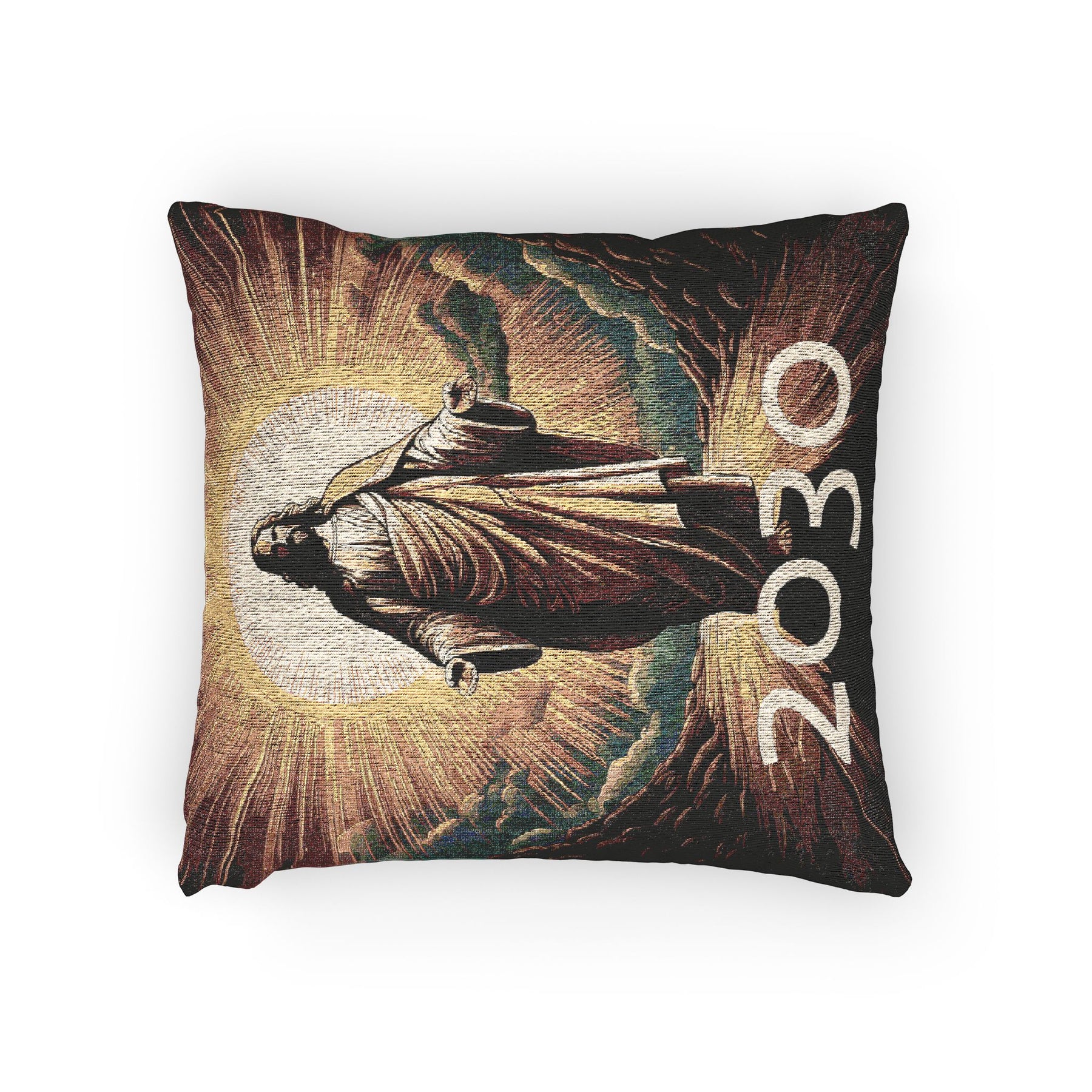 Inspirational Woven Pillow with 2030 Design - Spiritual Home Decor