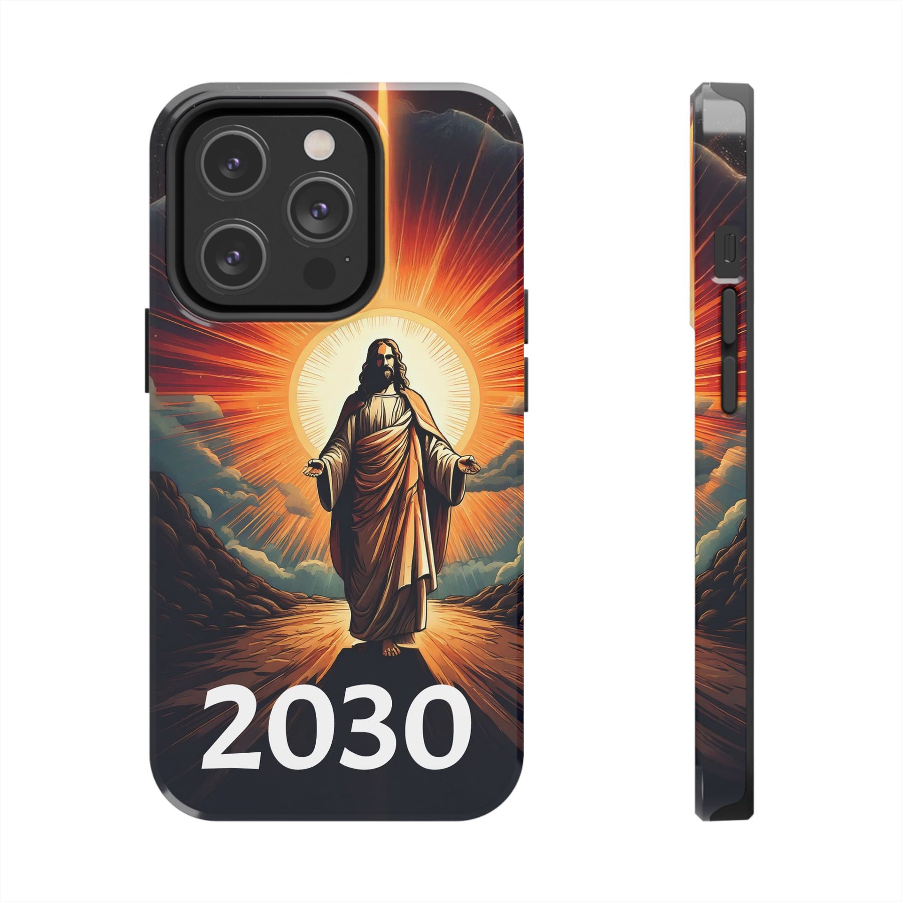 Inspirational Tough Phone Case with Jesus Design - 2030