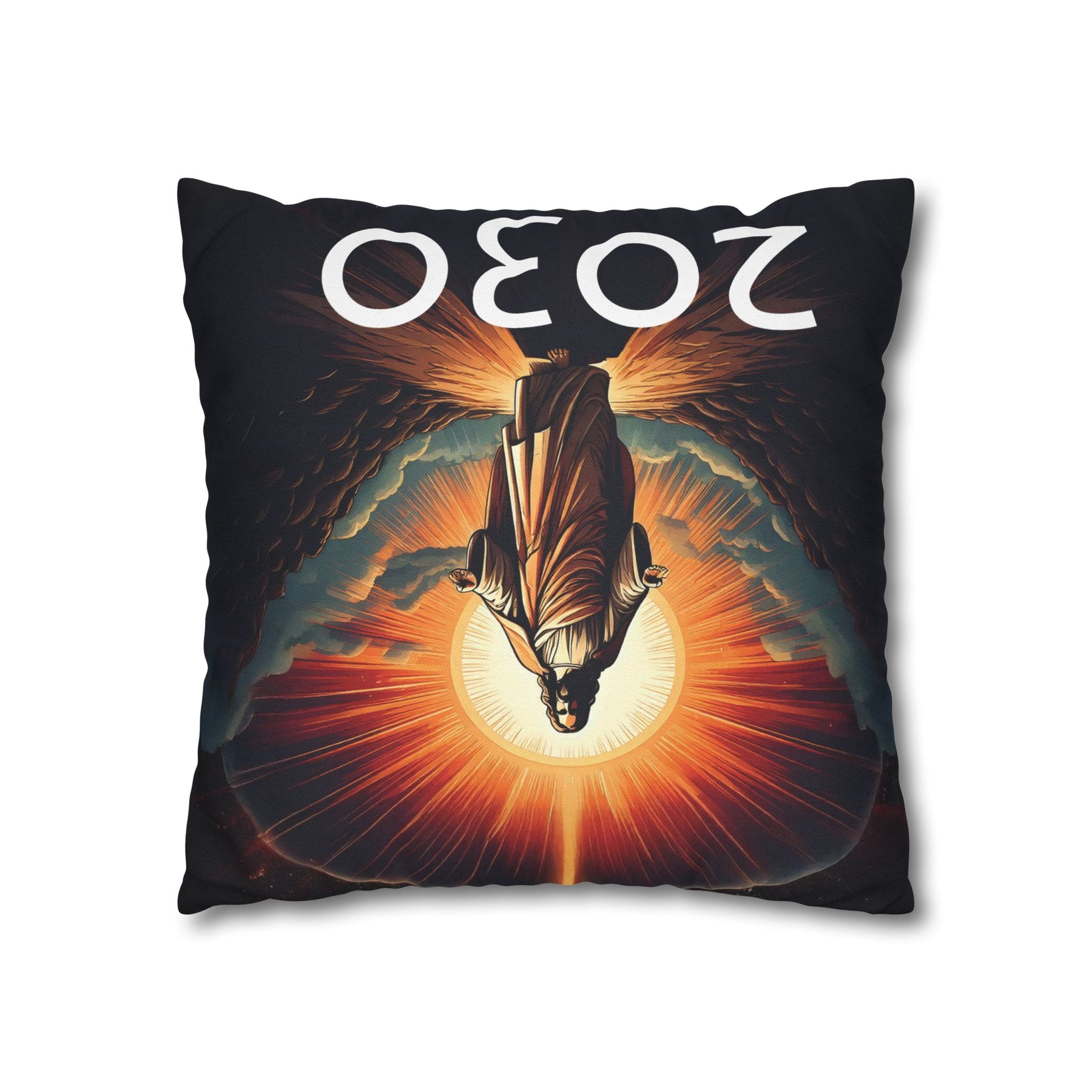 Inspirational Jesus Square Pillowcase - Faith and Comfort Decor