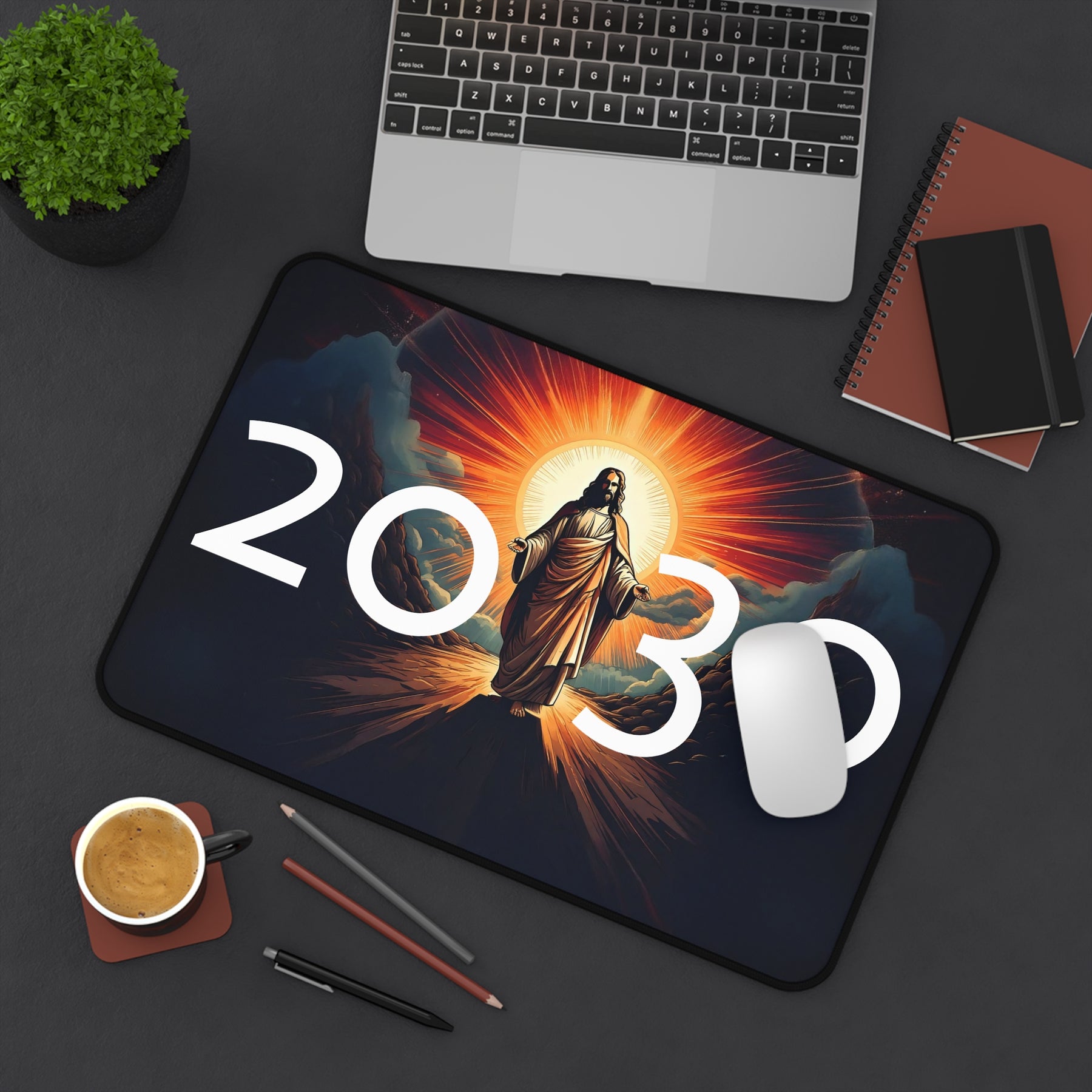 Inspirational Desk Mat with '2030' Design - Perfect for Home Office & Motivational Gift