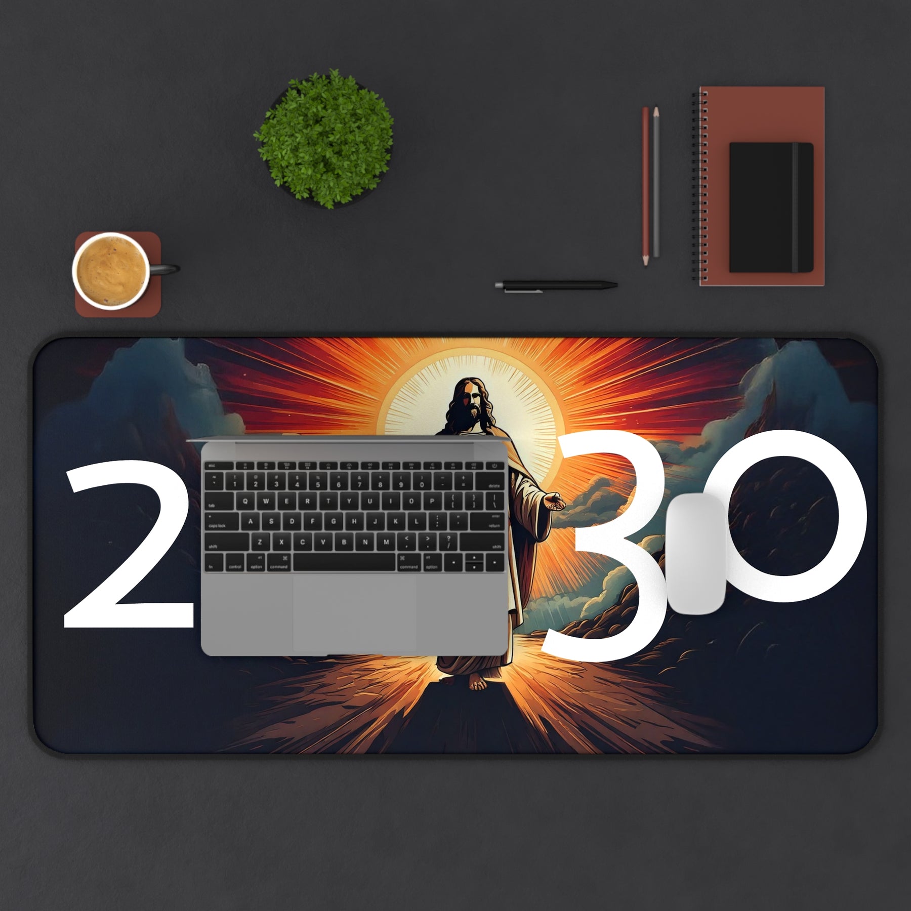 Inspirational Desk Mat with '2030' Design - Perfect for Home Office & Motivational Gift