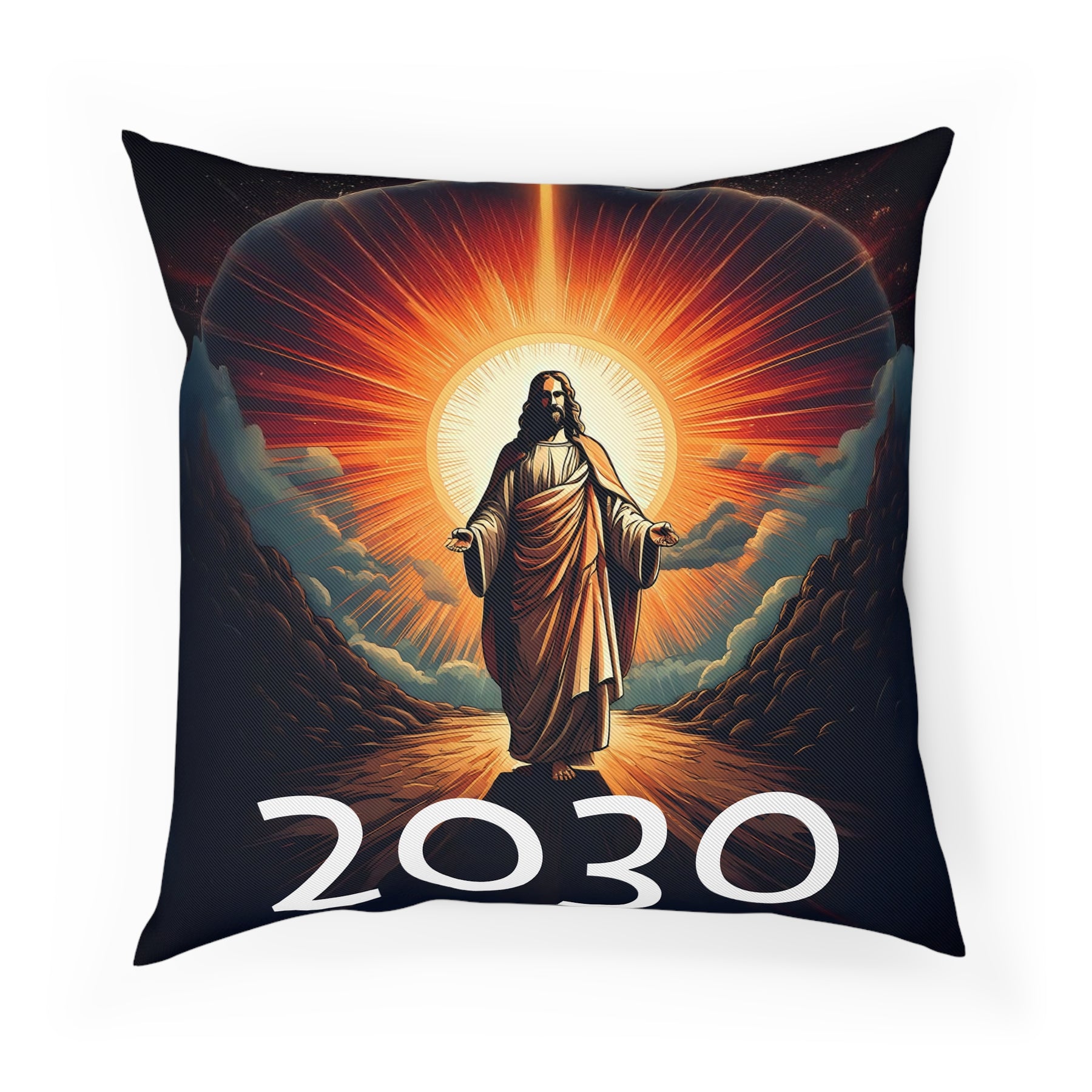 Inspirational Jesus Cushion with 2030 Design - Perfect for Home Decor & Spiritual Gifts