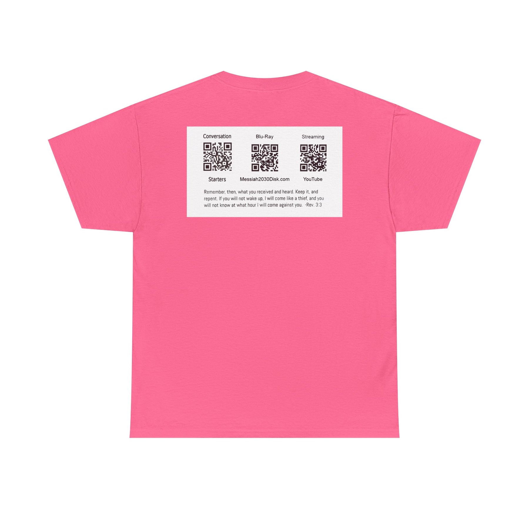 Unisex Heavy Cotton Tee - Christ 2030 Vintage Graphic Tee with QR Codes