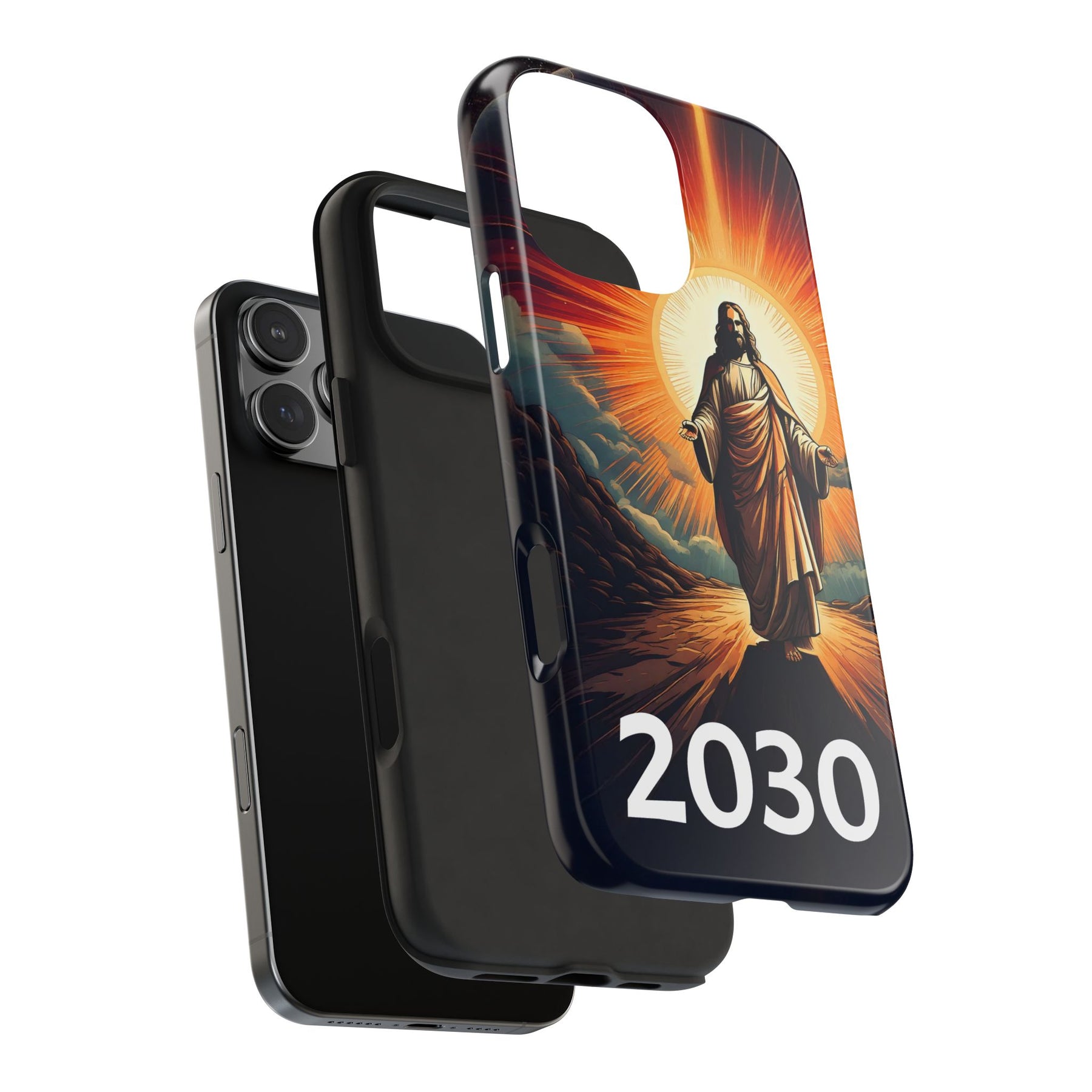 Inspirational Tough Phone Case with Jesus Design - 2030