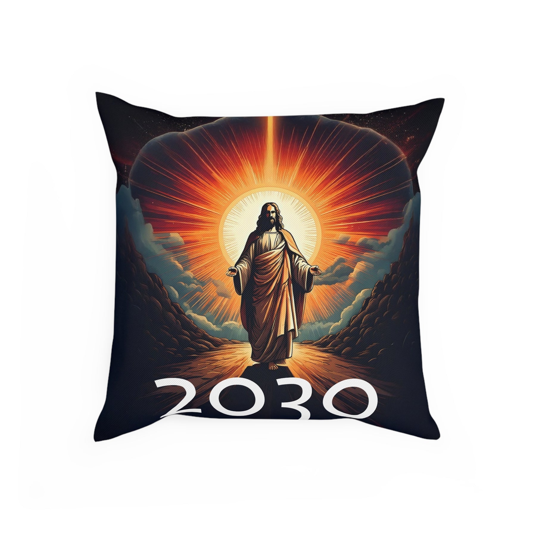 Inspirational Jesus Cushion with 2030 Design - Perfect for Home Decor & Spiritual Gifts