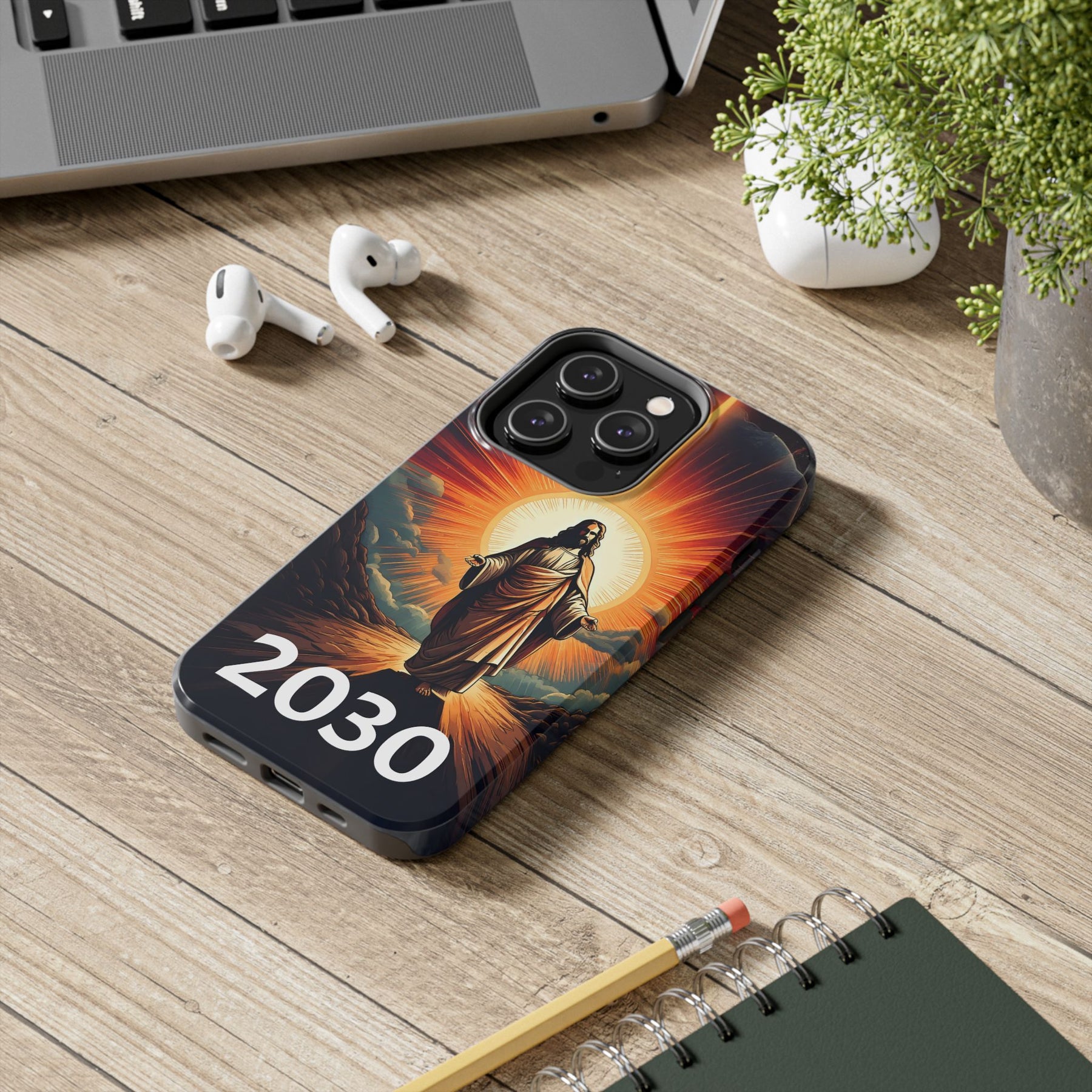 Inspirational Tough Phone Case with Jesus Design - 2030
