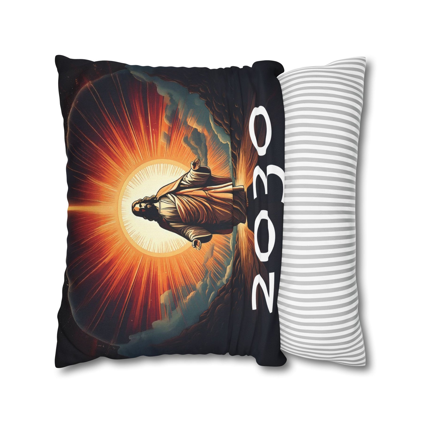 Inspirational Jesus Square Pillowcase - Faith and Comfort Decor