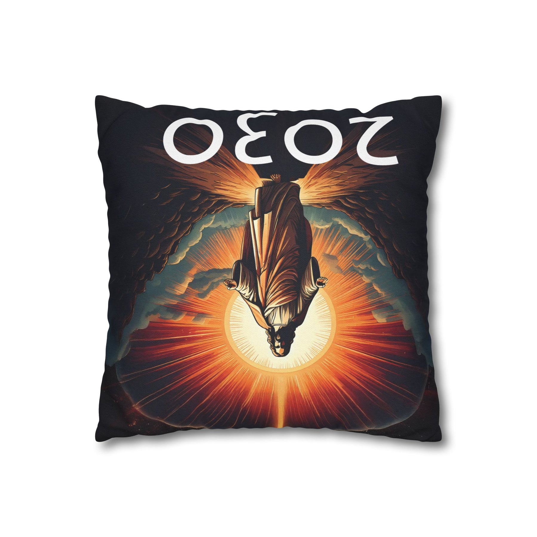 Inspirational Jesus Square Pillowcase - Faith and Comfort Decor