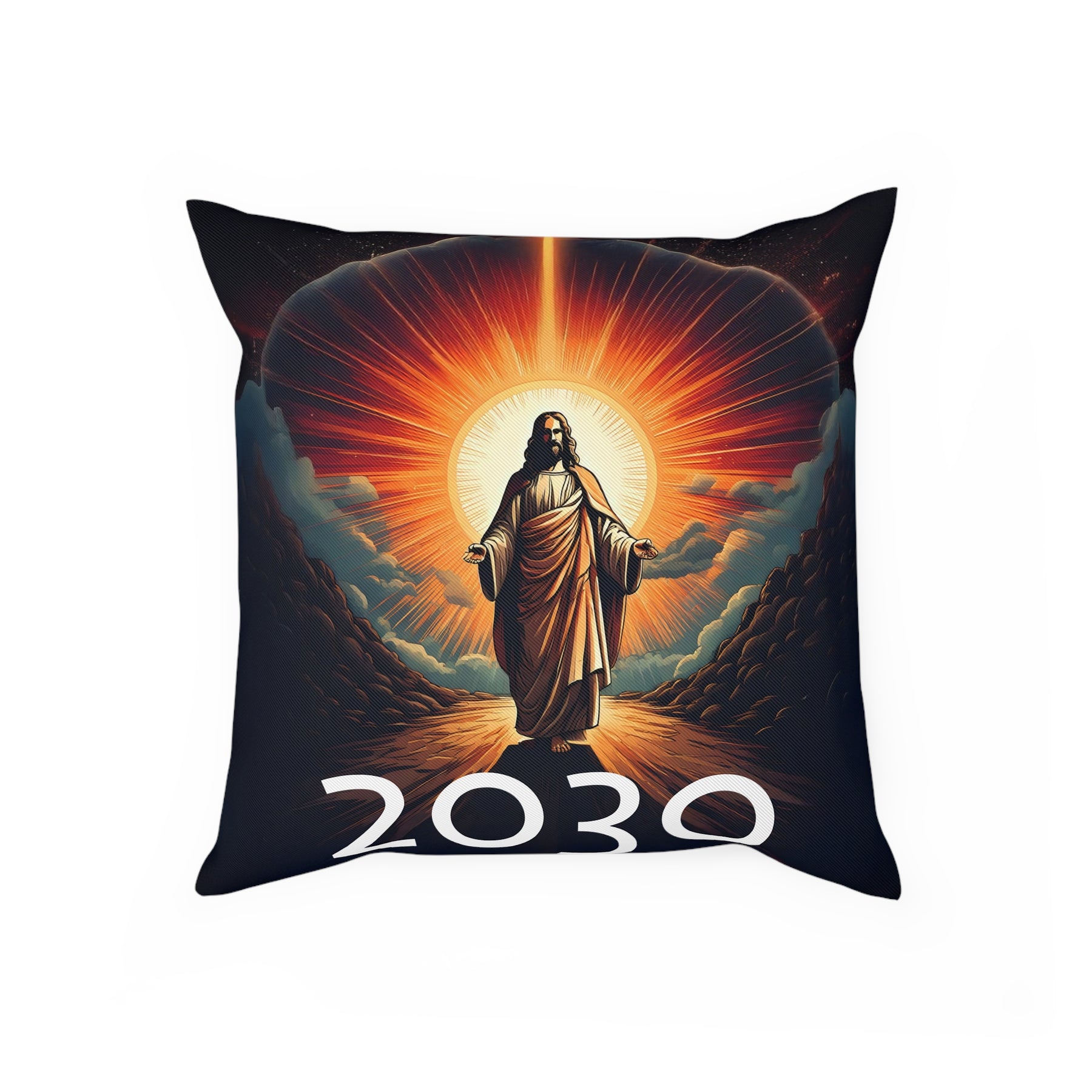 Inspirational Jesus Cushion with 2030 Design - Perfect for Home Decor & Spiritual Gifts