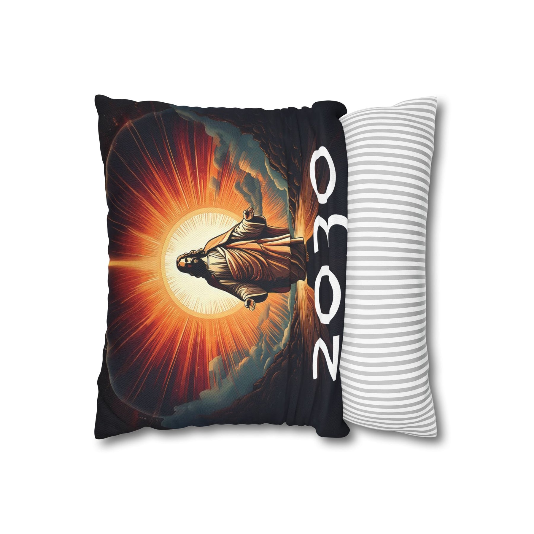 Inspirational Jesus Square Pillowcase - Faith and Comfort Decor