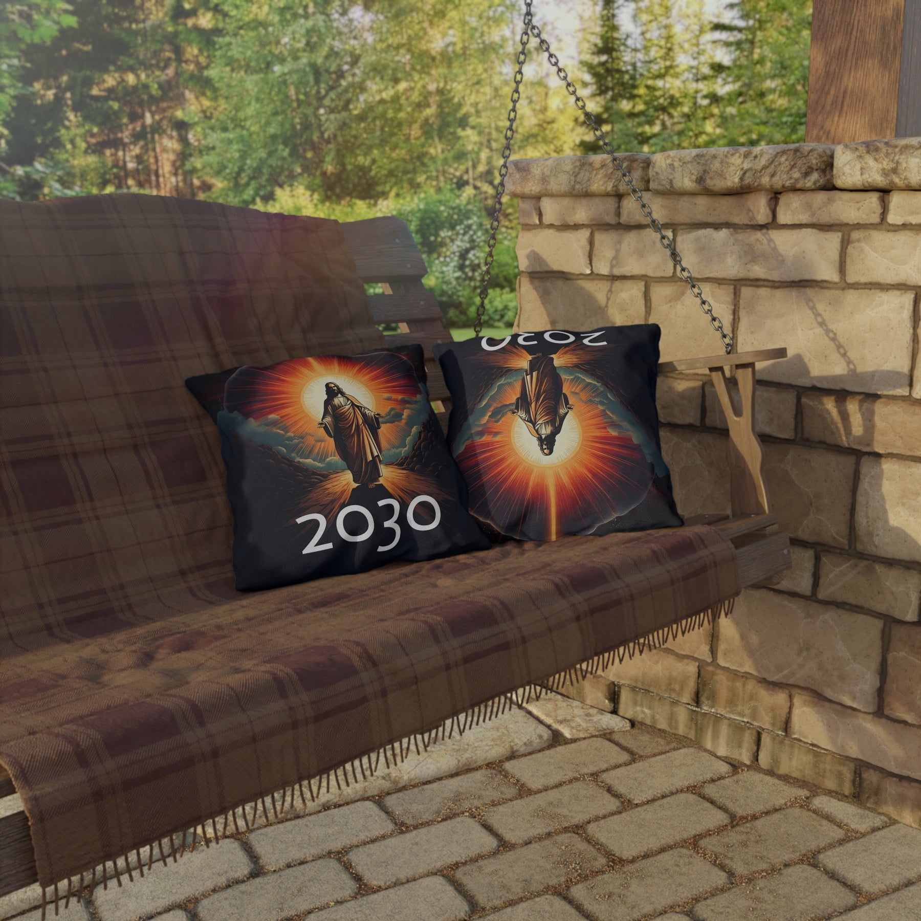 Inspirational Jesus Outdoor Pillow - 2030 Vision