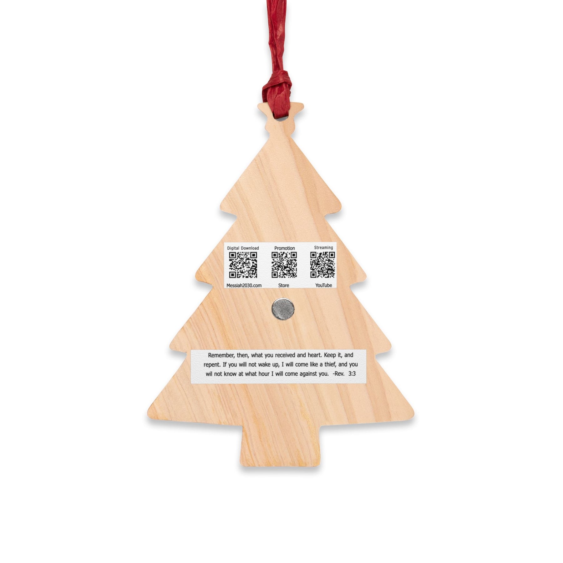 Religious Bell Wooden Ornament - Inspirational Decor for Holidays
