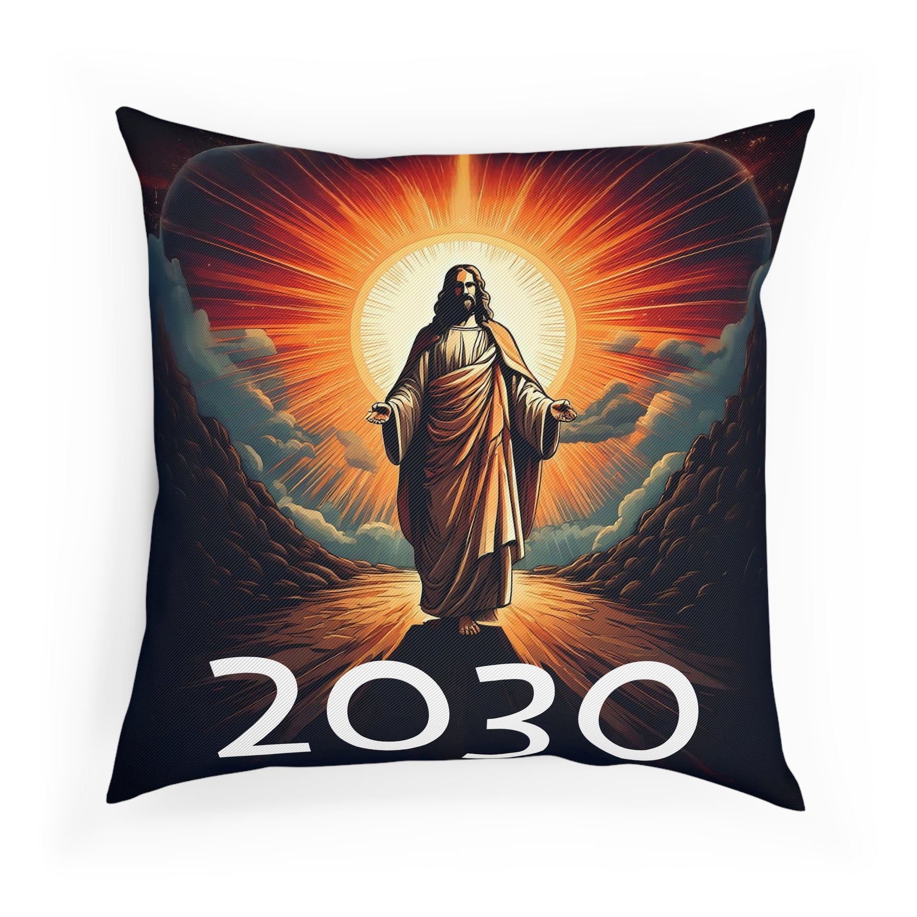 Inspirational Jesus Cushion with 2030 Design - Perfect for Home Decor & Spiritual Gifts