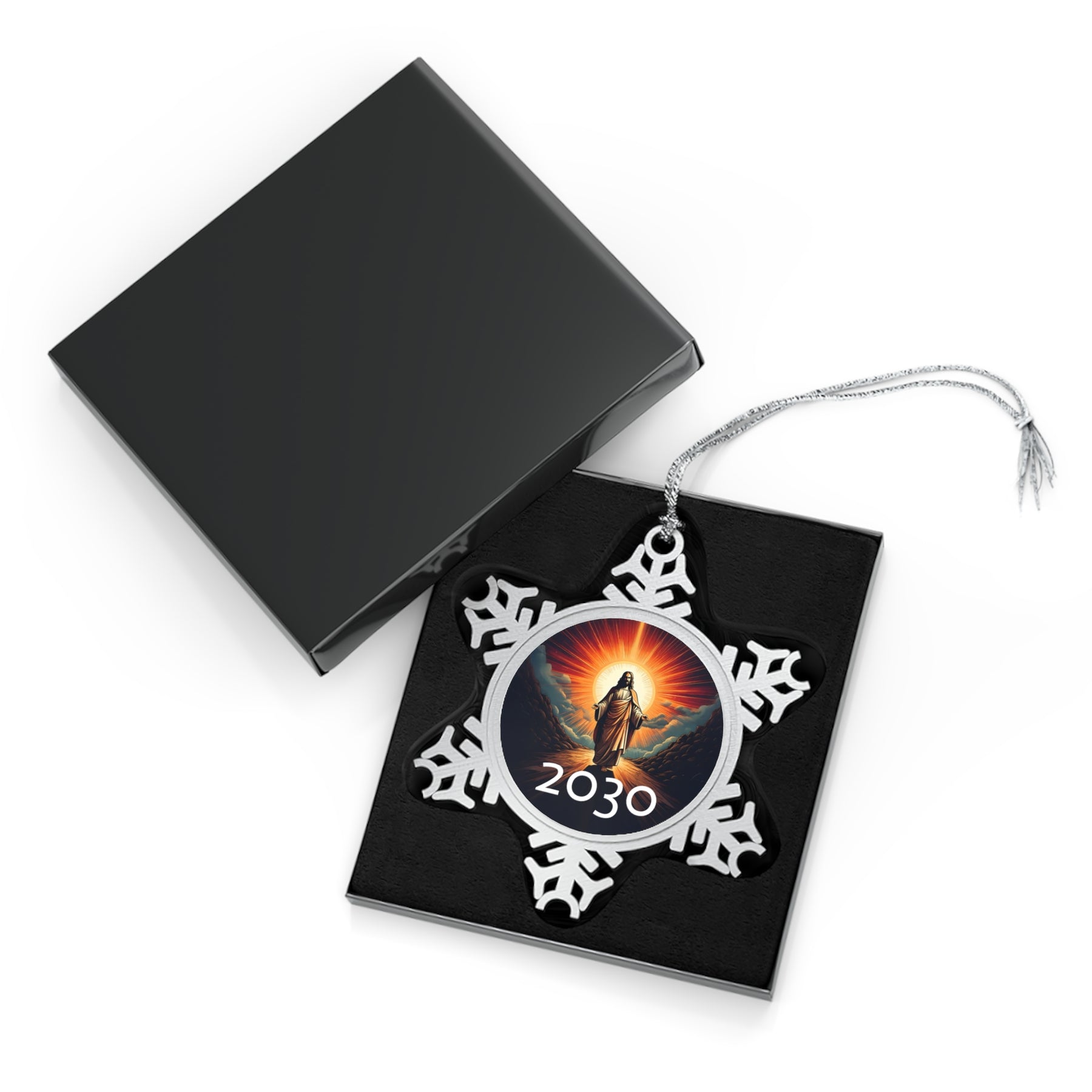 Pewter Snowflake Ornament with 2023 Design - Elegant Holiday Decoration
