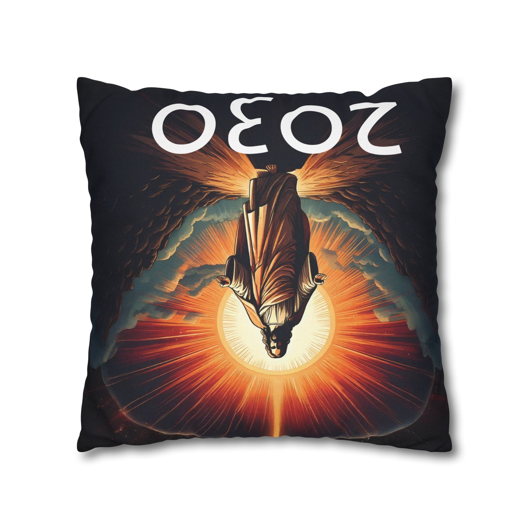 Inspirational Jesus Square Pillowcase - Faith and Comfort Decor