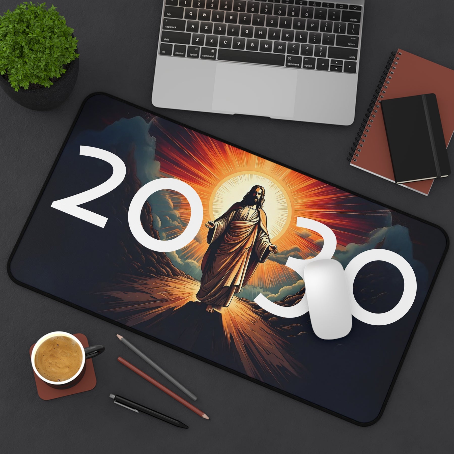 Inspirational Desk Mat with '2030' Design - Perfect for Home Office & Motivational Gift