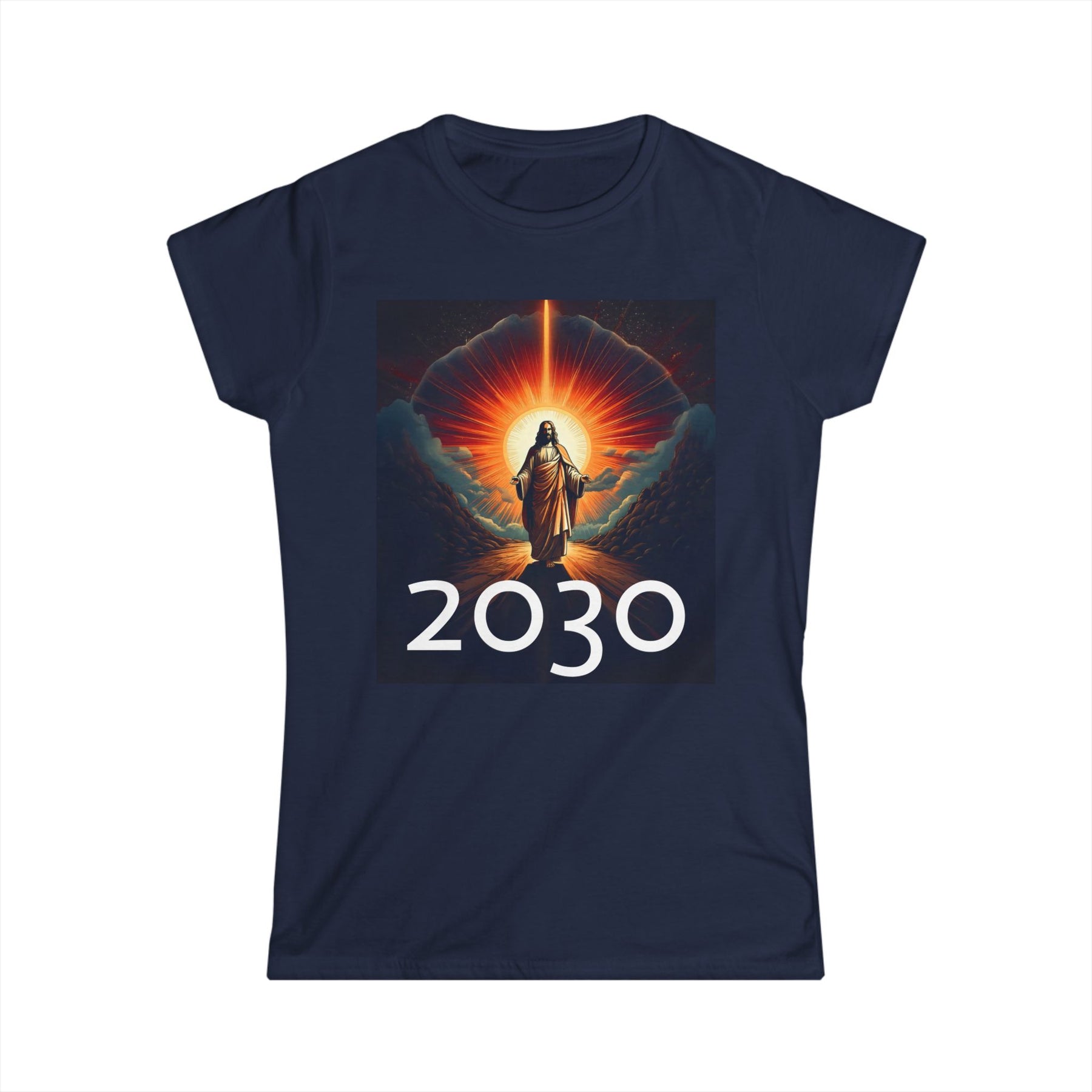 Messiah 2030 Women's Softstyle Tee - Prophetic Messianic Timeline Shirt