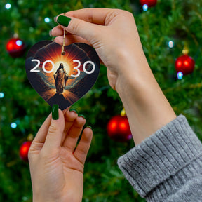 Spiritual Ceramic Ornament - 2030 Star Shape - Inspirational Holiday Decor