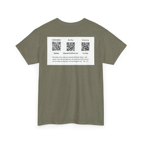 Unisex Heavy Cotton Tee - Christ 2030 Vintage Graphic Tee with QR Codes