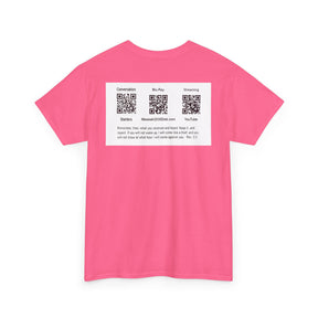 Unisex Heavy Cotton Tee - Christ 2030 Vintage Graphic Tee with QR Codes