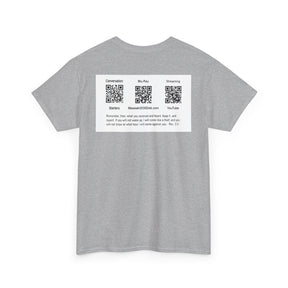 Unisex Heavy Cotton Tee - Christ 2030 Vintage Graphic Tee with QR Codes