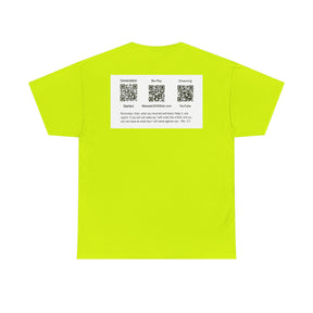 Unisex Heavy Cotton Tee - Christ 2030 Vintage Graphic Tee with QR Codes