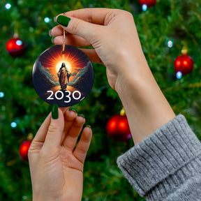 Spiritual Ceramic Ornament - 2030 Star Shape - Inspirational Holiday Decor