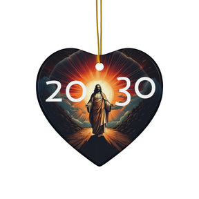 Spiritual Ceramic Ornament - 2030 Star Shape - Inspirational Holiday Decor