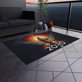 Inspirational Outdoor Rug with Jesus Design - Perfect for Patios and Gatherings