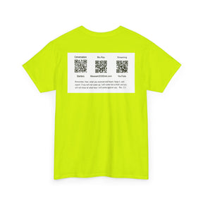 Unisex Heavy Cotton Tee - Christ 2030 Vintage Graphic Tee with QR Codes