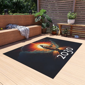 Inspirational Outdoor Rug with Jesus Design - Perfect for Patios and Gatherings