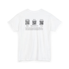 Unisex Heavy Cotton Tee - Christ 2030 Vintage Graphic Tee with QR Codes