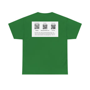 Unisex Heavy Cotton Tee - Christ 2030 Vintage Graphic Tee with QR Codes