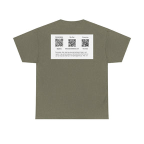Unisex Heavy Cotton Tee - Christ 2030 Vintage Graphic Tee with QR Codes