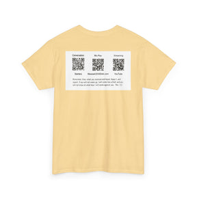 Unisex Heavy Cotton Tee - Christ 2030 Vintage Graphic Tee with QR Codes