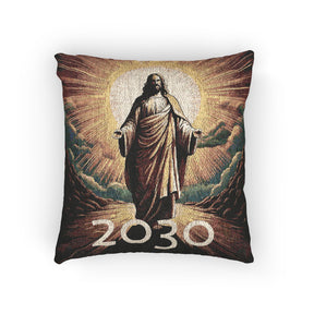 Inspirational Woven Pillow with 2030 Design - Spiritual Home Decor