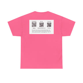 Unisex Heavy Cotton Tee - Christ 2030 Vintage Graphic Tee with QR Codes