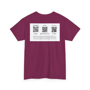 Unisex Heavy Cotton Tee - Christ 2030 Vintage Graphic Tee with QR Codes